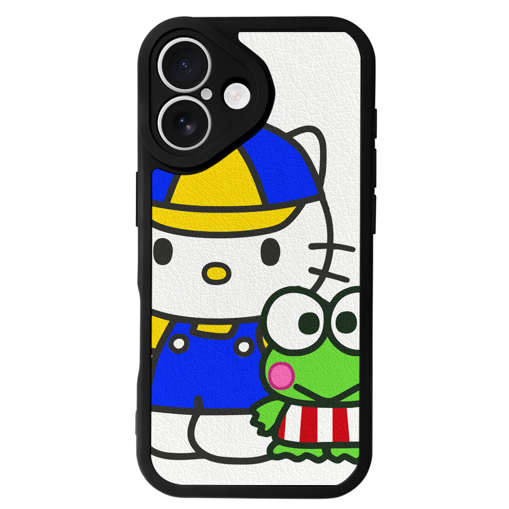（画像用） Hello Kitty ハローキティ 【iPhone 16シリーズ対応】シリコンスマホケース（レザー調） 材質：シリコン
